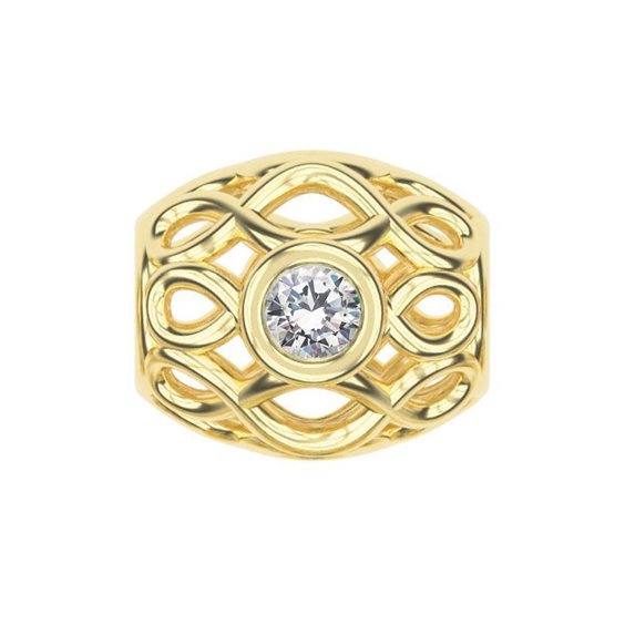 Pendant Dédié in Yellow Gold Diamante Lab Grown 0.02 Ct CID 0166 DI; GI - CID 0166 DI; GI